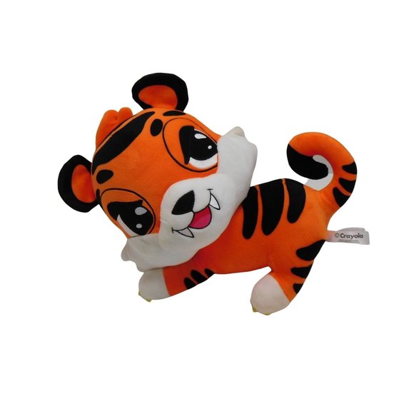 Crayola Orange Tiger Cat 10" Plush Stiffed Animal - Picture 1 of 7